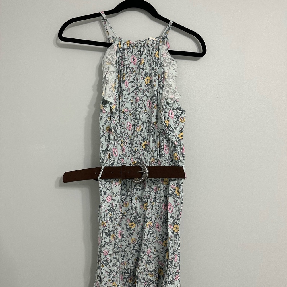 Wallflower Floral Dress with Pink and Yellow Accents